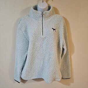 Victoria's Secret PINK Sherpa Quarter Zip Pullover - Size S